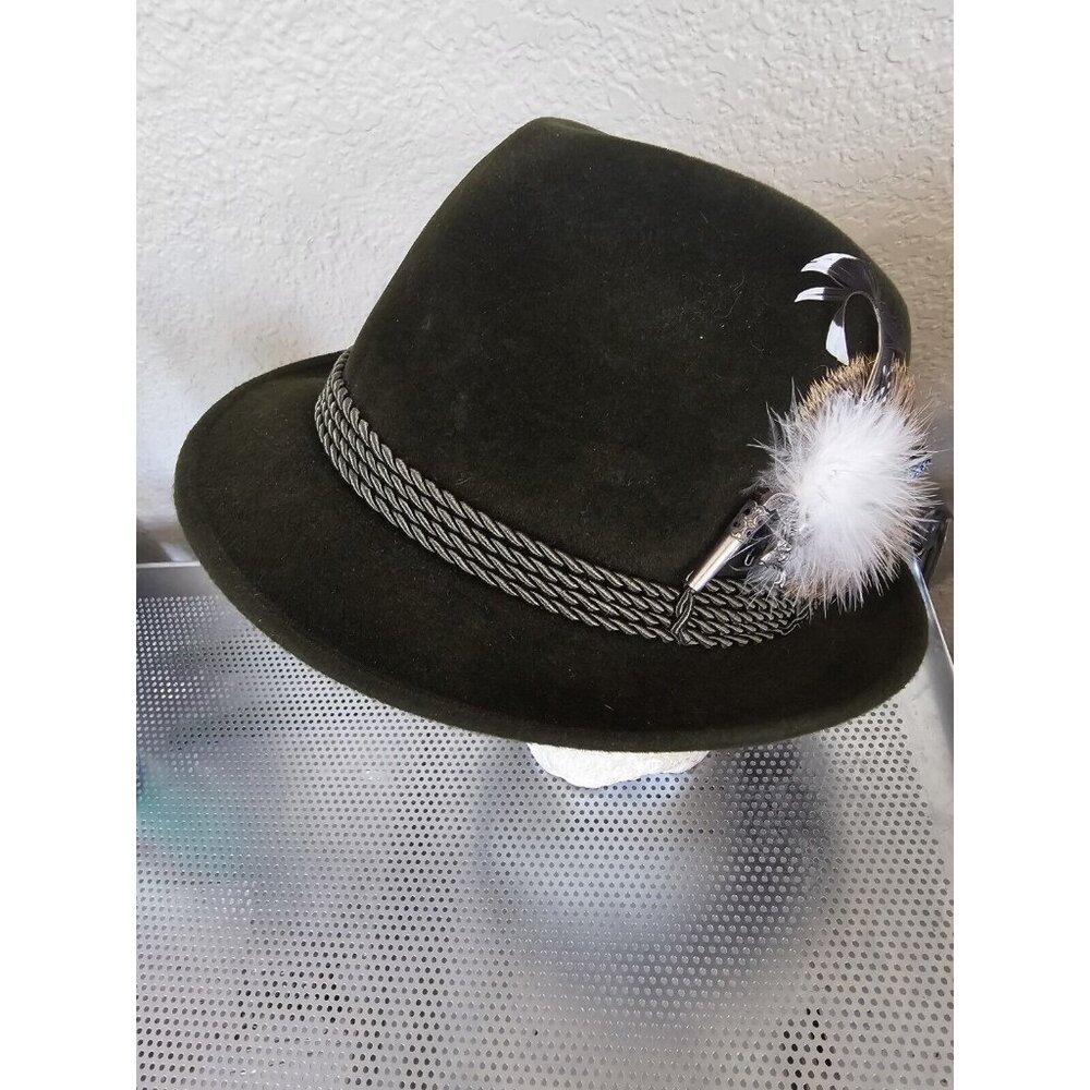 Franz Scherzer Velour Fedora Hat Oktoberfest Brown Velvet Adult Men's Germany